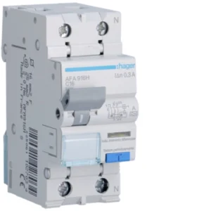 Hager AFA916H Ρελέ διαρροής με ασφάλεια RCBO 1P+N 16 A C 300 mA τύπου A