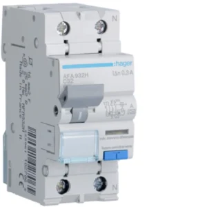 Hager AFA932H Ρελέ διαρροής με ασφάλεια RCBO 1P+N 32 A C 300 mA τύπου A