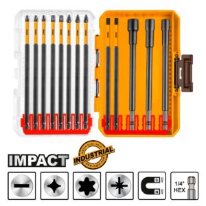 Μύτες Impact Μακρυές 1/4" Hex Σετ 13 τεμ. - INGCO AKDL01306