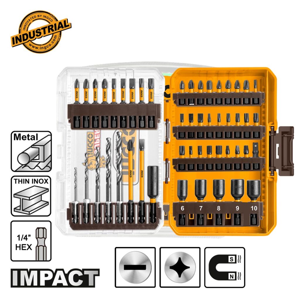 Μύτες Impact 1/4" Hex Σετ 49 τεμ. - INGCO AKDL24906