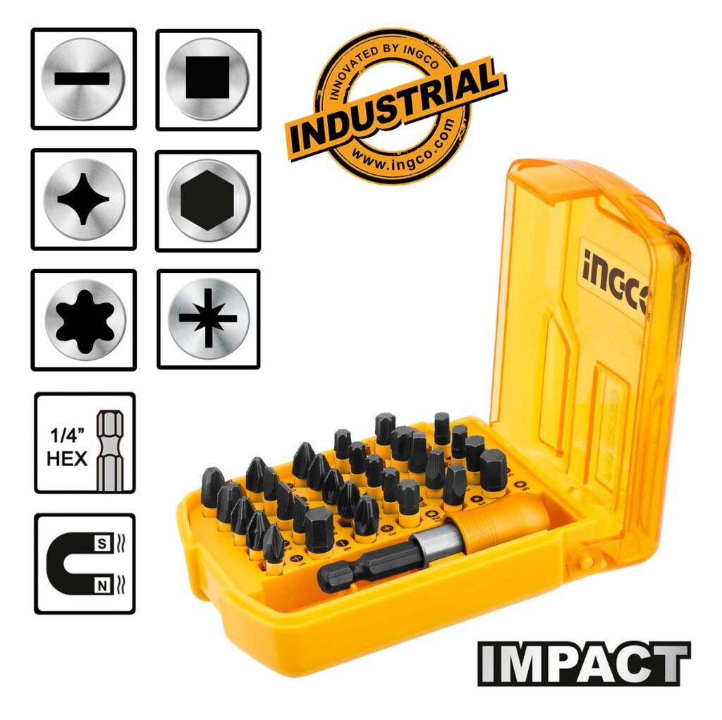 Κατσαβιδόμυτες 25mm Impact Σετ 30 τεμ. - INGCO AKSD68303