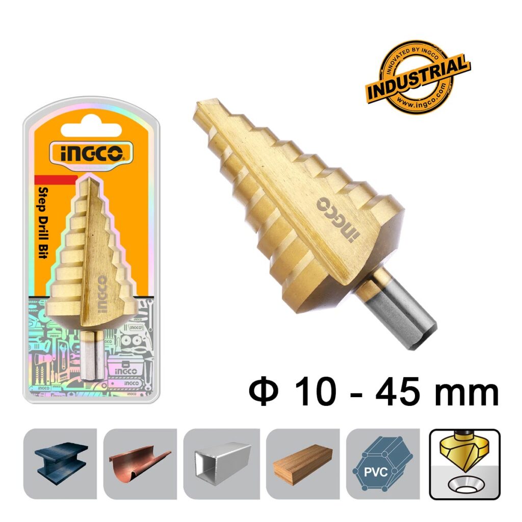 Τρυπάνι Κωνικό με Διαβάθμιση 10-45 mm - INGCO AKSDS10453