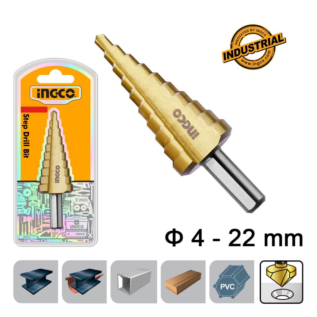 Τρυπάνι Κωνικό με Διαβάθμιση 4-22 mm - INGCO AKSDS42203