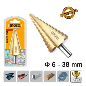 Τρυπάνι Κωνικό με Διαβάθμιση 6-38 mm - INGCO AKSDS63803