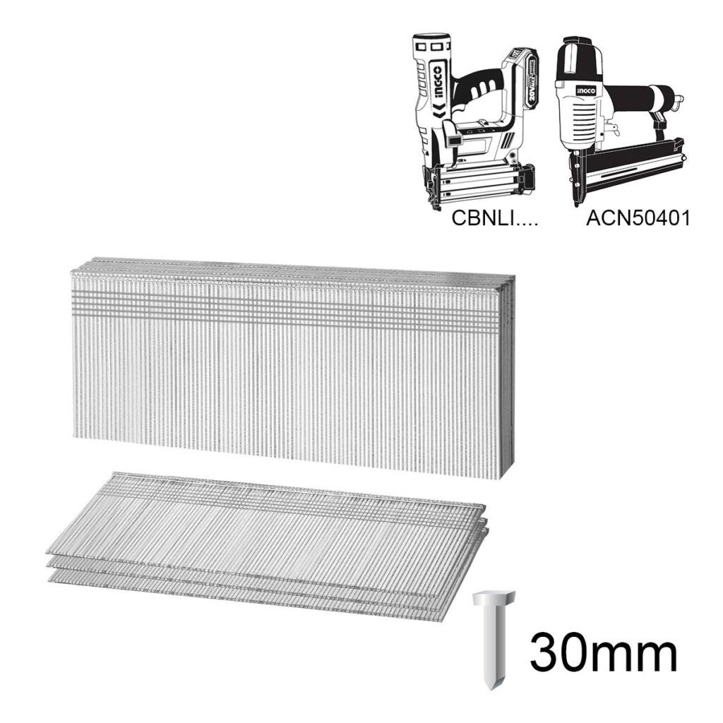 Καρφιά 30mm Αεροκαρφωτικού ACN50401, CBNLI2002, CBNLI2028 5000τεμ. - INGCO ANA18301