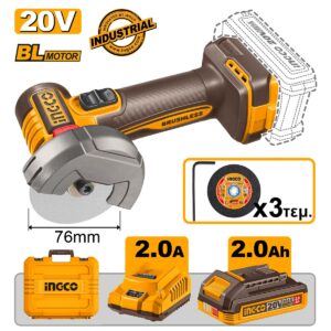 Μίνι Τροχός Κοπής Μπαταρίας 76mm 20V Li-Ion - INGCO CAGLI207625E