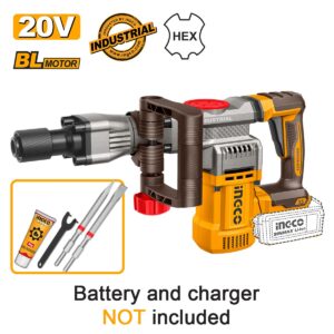 Πιστολέτο Σκαπτικό Μπαταρίας 20V Li-Ion SOLO 16J Φ35mm HEX - INGCO CDBLI20358