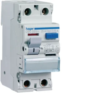 Hager CDC225H Ρελέ διαρροής RCCB 2P 25 A 30 mA τύπου AC