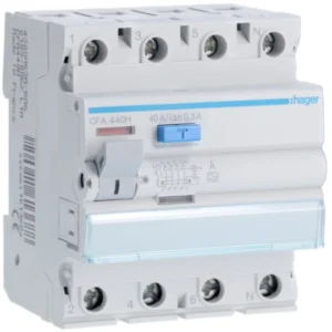 Hager CFA440H Ρελέ διαρροής RCCB 4P 40 A 300 mA τύπου A