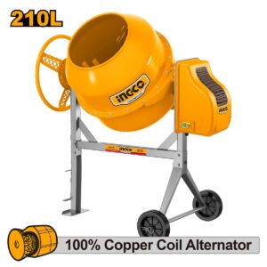 Μπετονιέρα Ηλεκτροκίνητη 1000W  1.4HP  210L - INGCO CM416-1