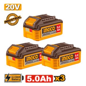 Μπαταρίες 20V 5.0Ah Li-Ion 3 τεμ. - INGCO COSLI251198E