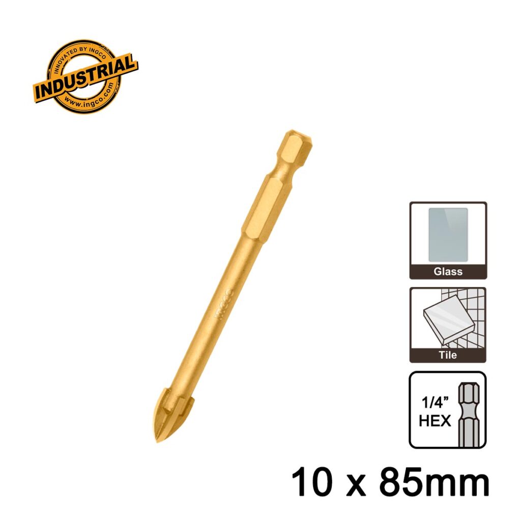 Τρυπάνι Πλακιδίων Γυαλιού 10x85mm - INGCO DBG1131008