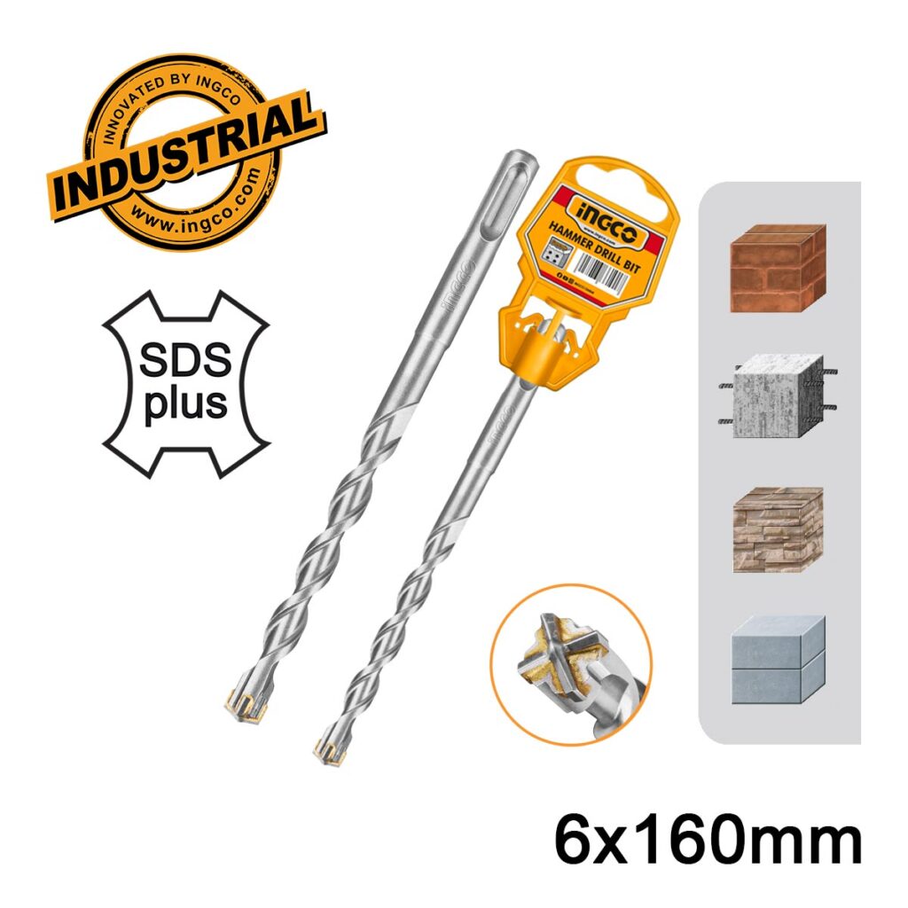 Τρυπάνι Τετράκοπο SDS plus S4L 6x160mm - INGCO DBH1210602C