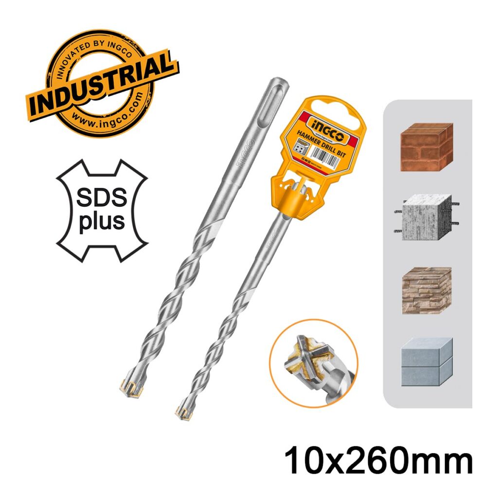 Τρυπάνι Τετράκοπο SDS plus S4L 10x260mm - INGCO DBH1211004C