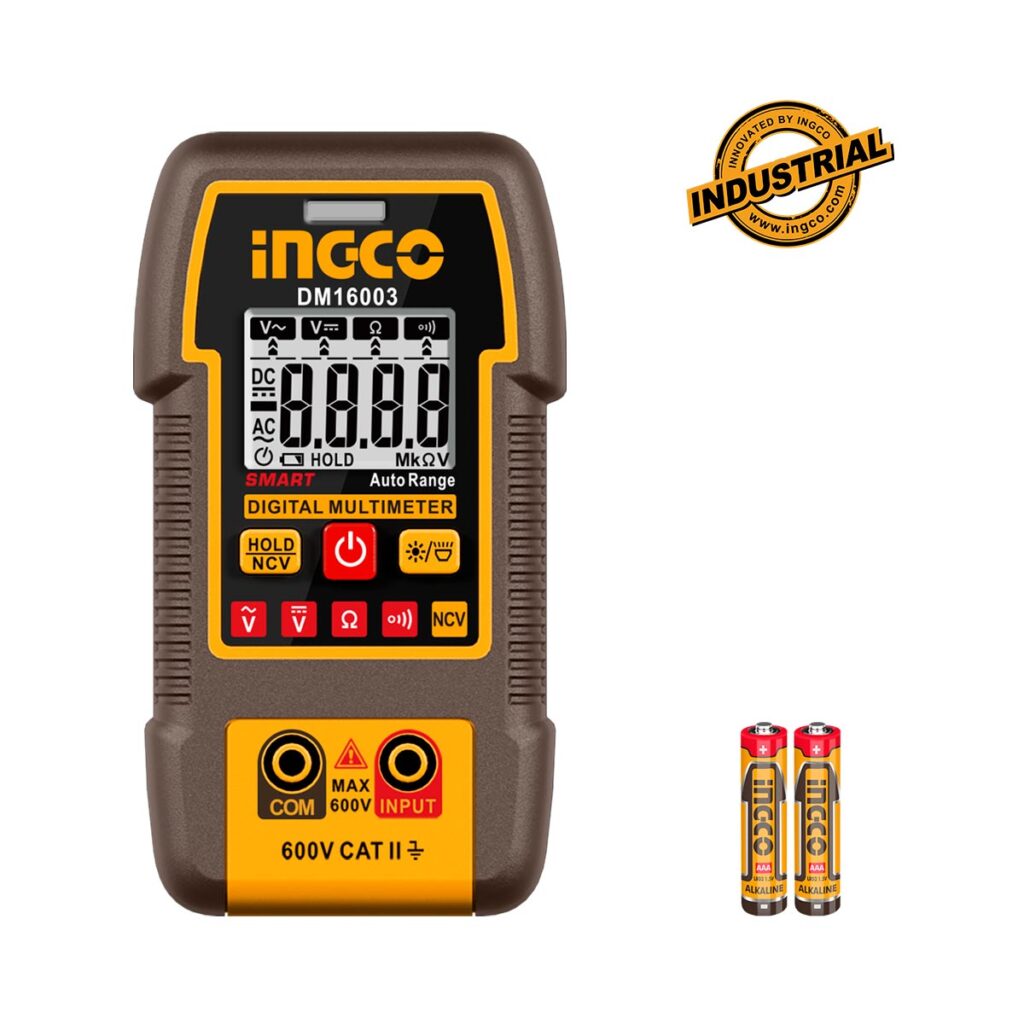 Ψηφιακό Πολύμετρο 600V True RMS με Μέτρηση AC/DC/ Αντίστασης/ NCV - INGCO DM16003