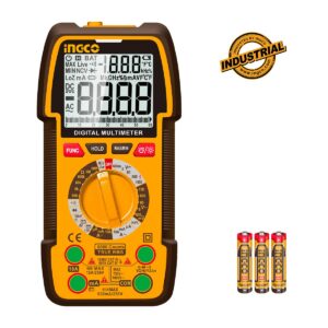 Ψηφιακό Πολύμετρο 1000V True RMS με Μέτρηση AC/DC/ Αντίστασης/ Χωρητικότητας/ Συχνότητας/ Kύκλος λειτουργίας/ NCV - INGCO DM310002