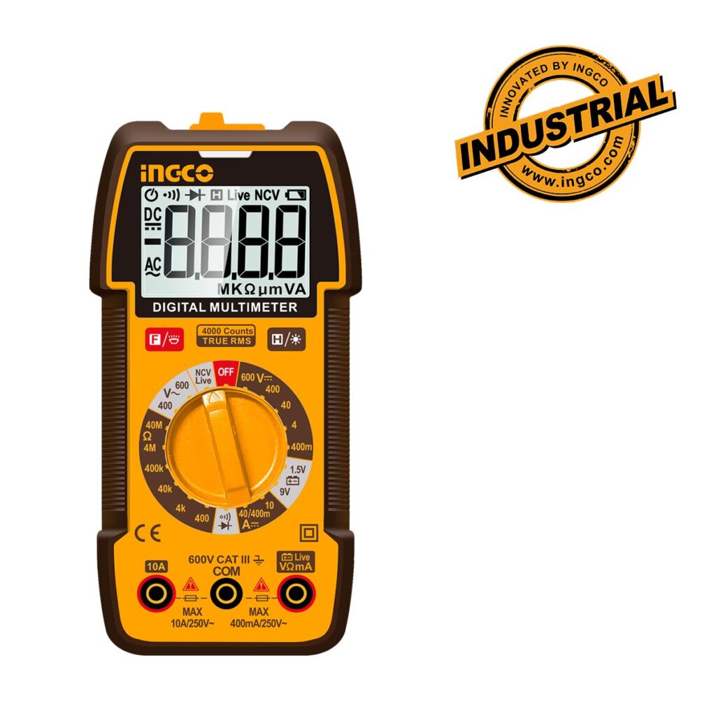Ψηφιακό Πολύμετρο 600V True RMS με Μέτρηση AC/DC/ Αντίστασης/ NCV - INGCO DM36002
