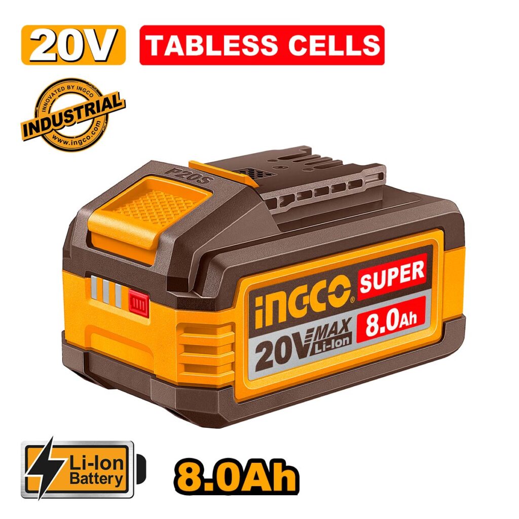 Μπαταρία 20V 8.0Ah Li-Ion με τεχνολογία Tabless Cells - INGCO FBLI2158