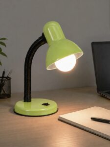 STUDENT GLB-102-0010 Μοντέρνο Επιτραπέζιο Φωτιστικό Πορτατίφ με Ντουί 1 x E27 AC 220-240V IP20 - Πράσινο & Μαύρο - Μ14 x Π14 x Υ32cm