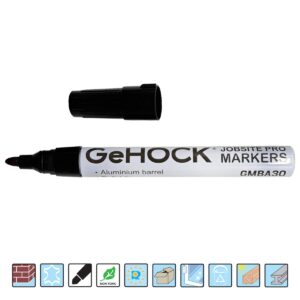Μαρκαδόρος Alu Ανεξίτηλος Μαύρος GeHOCK - GMBA30