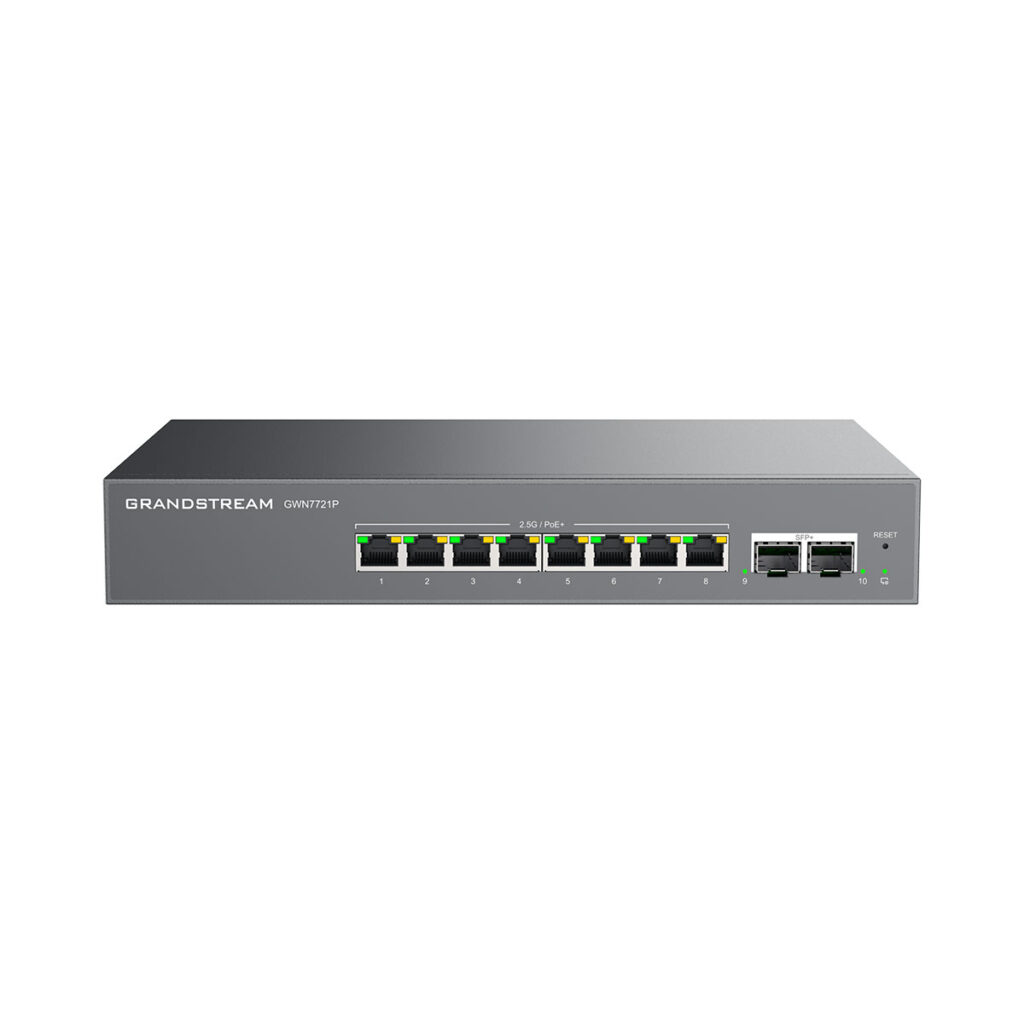 Grandstream GWN7721P Managed PoE Switch 8 x 2.5G + 2 SFP+