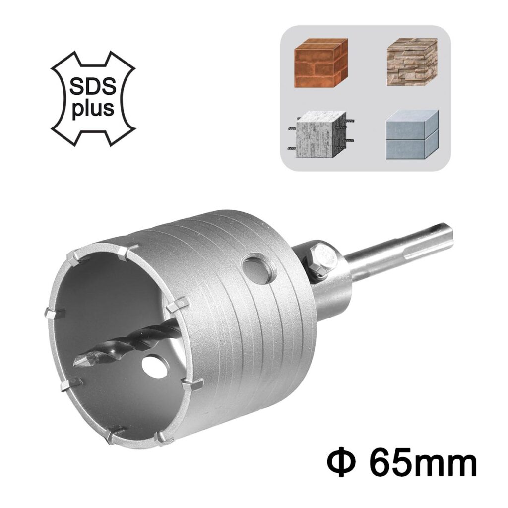 Ποτηροκορώνα Μπετού-Τούβλου SDS plus 65mm - INGCO HCB0651