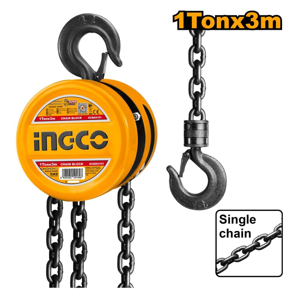 Παλάγκο Αλυσίδας -  Γερανάκι 1 Ton - INGCO HCBK0101