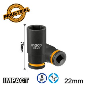 Καρυδάκι Μακρύ Impact-Αέρος 1/2" 22mm - INGCO HDIS12222L