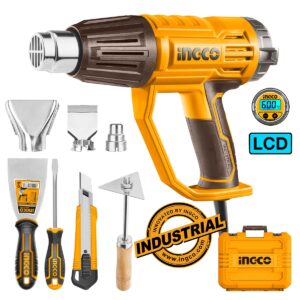 Πιστόλι Θερμού Αέρα 2000W +Εργαλεία Χειρός +Βαλίτσα - INGCO HG200058E