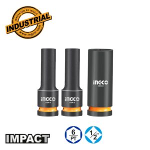 Καρυδάκια Μακριά Impact-Αέρος 1/2" 17-19-21mm Σετ 3 τεμ. - INGCO HKISSD12042L
