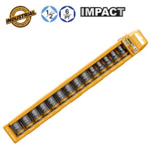 Καρυδάκια Κοντά Impact-Αέρος 1/2" Σετ 14 τεμ. - INGCO HKISSD12146