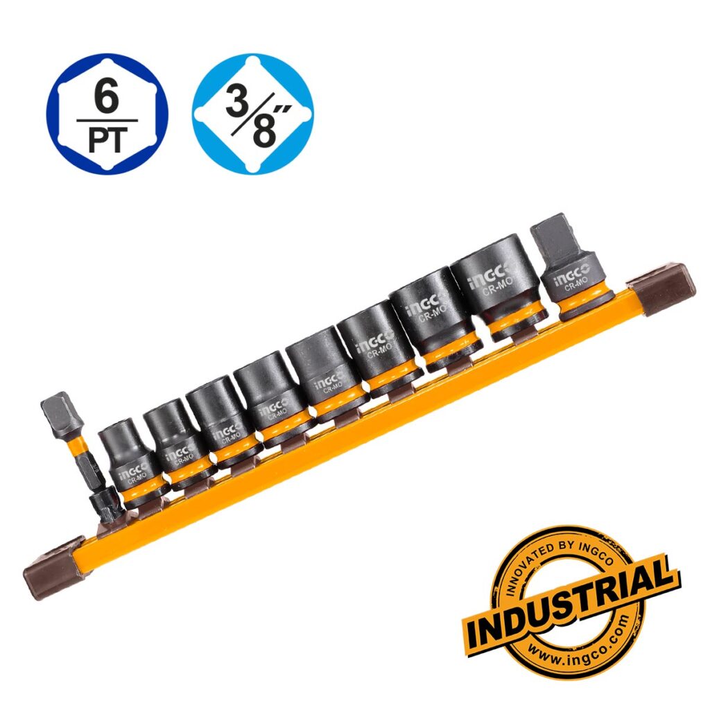 Καρυδάκια Impact-Αέρος  3/8" Σετ 10 τεμ. - INGCO HKISSD38104