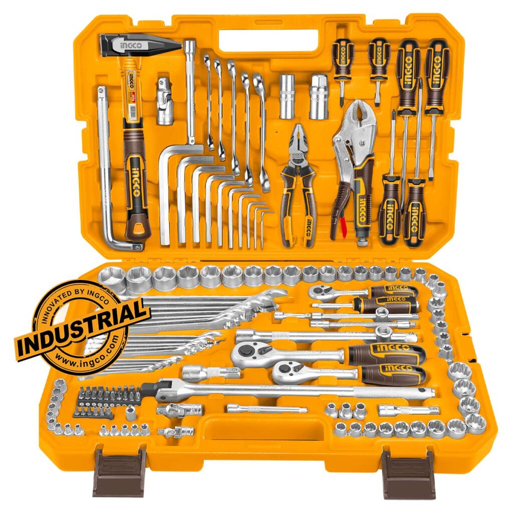 Εργαλεία Χειρός και Καρυδάκια 1/4"-1/2"-3/8'' Σετ 142 τεμ. - INGCO HKTHP21421