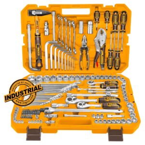 Εργαλεία Χειρός και Καρυδάκια 1/4"-1/2"-3/8'' Σετ 142 τεμ. - INGCO HKTHP21421