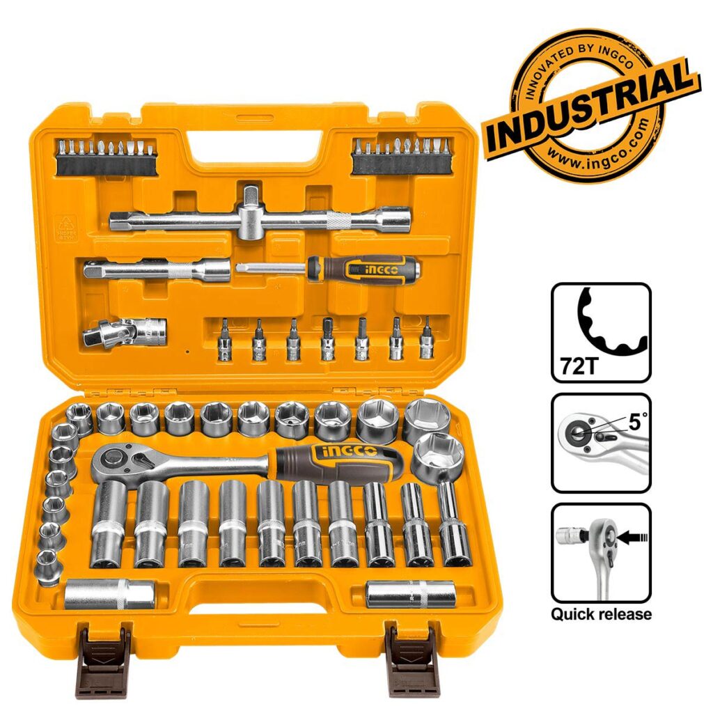 Κασετίνα Καρυδάκια 1/2" Σετ 62 τεμ. - INGCO HKTS12602