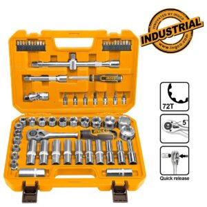 Κασετίνα Καρυδάκια 1/2" Σετ 62 τεμ. - INGCO HKTS12602