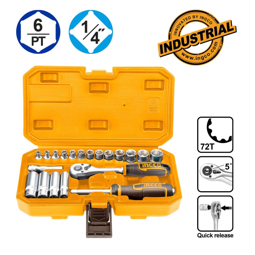 Κασετίνα Καρυδάκια 1/4" Σετ 20 τεμ. - INGCO HKTS14201