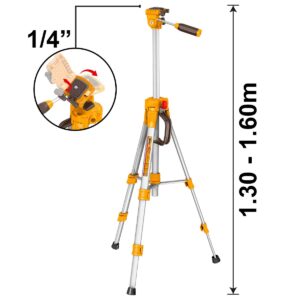 Τρίποδο για Αλφάδια Laser 1/4" με Σπαστή Κεφαλή 1/4" 1.6m - INGCO HLLT01586