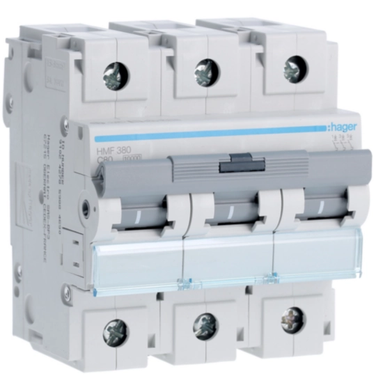 Hager HMF380 Μικροαυτόματη ασφάλεια 3P 80 A C 10 kA