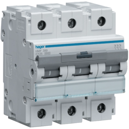 Hager HMF399 Μικροαυτόματη ασφάλεια 3P 125 A C 10 kA
