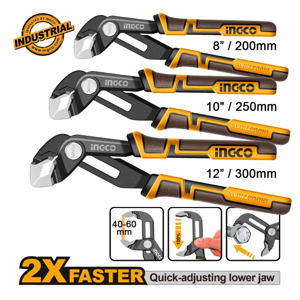 Γκαζοτανάλιες Ρυθμιζόμενες (Fast Adjustment) Σετ 3 τεμ. - INGCO HPPS38318