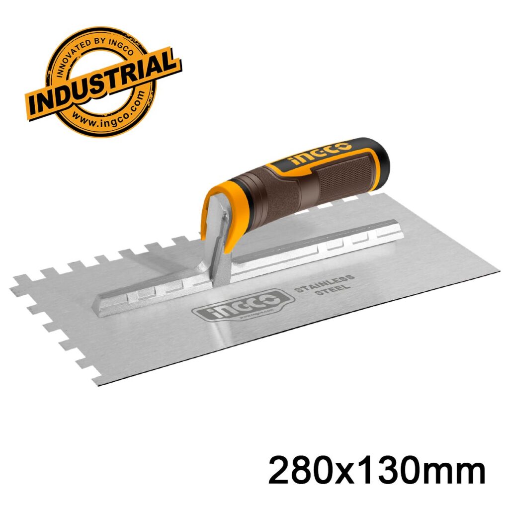 Σπάτουλα Πλακιδίων Οδοντωτή INOX 280x130mm - INGCO HPTT28138
