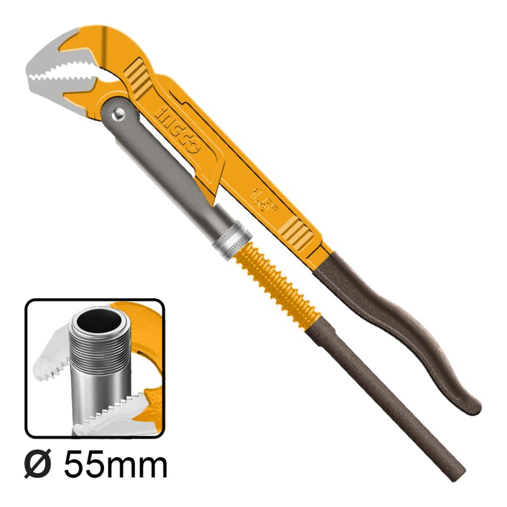 Τσιμπίδα υδραυλικών 45° Βαριάς Χρήσης 1.5" - INGCO HPW04153