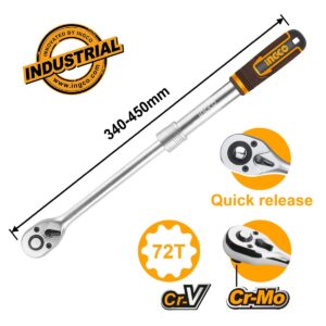 Καστάνια Τηλεσκοπική 1/2" 72Τ 340-450mm - INGCO HRTH08128L