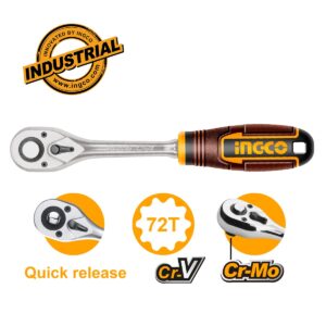 Καστάνια Ίσια 1/4" 72Τ - INGCO HRTH0814