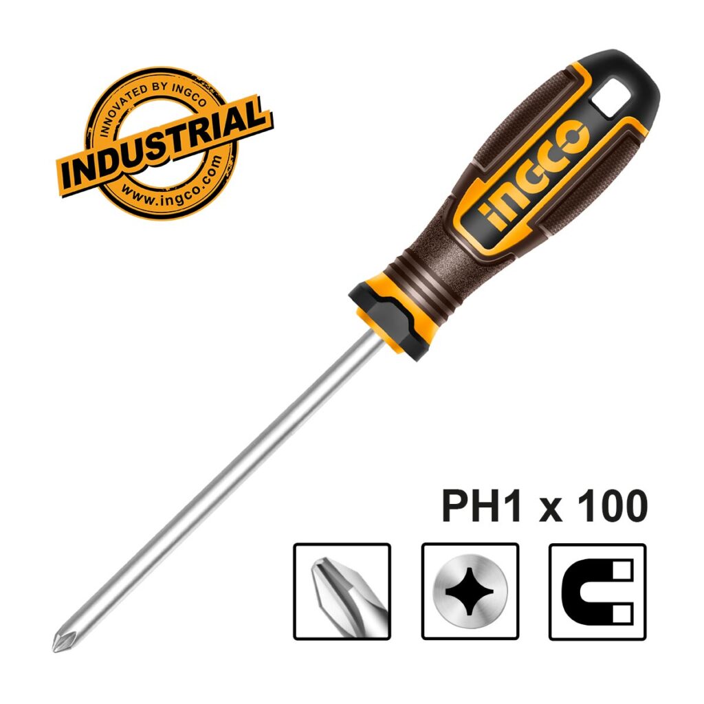 Κατσαβίδι Σταυρού PH1 x 100mm - INGCO HSDPH1100