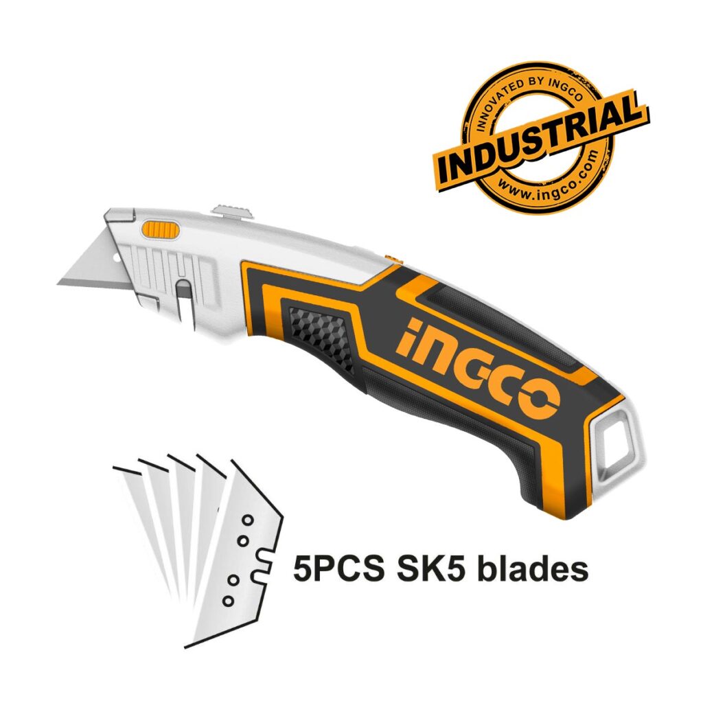 Μαχαίρι Μοκέτας με 5 Λάμες 19x 61mm - INGCO HUK6118