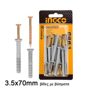 Σετ Βίδες με Βύσματα - INGCO HWNAK3507012