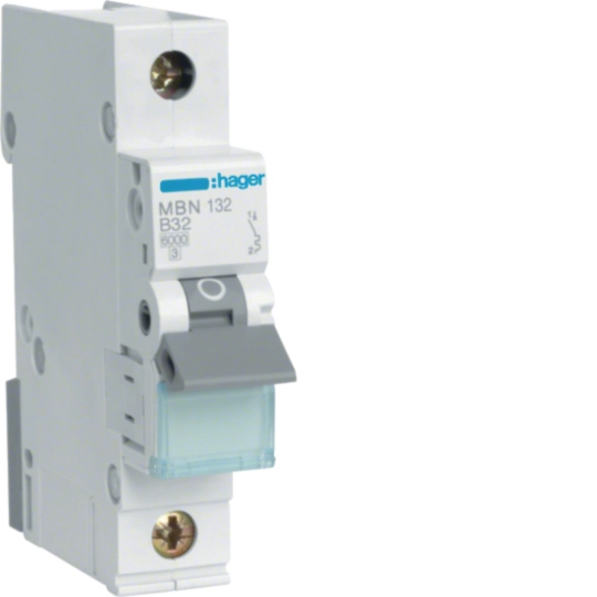 Hager MBN132 Μικροαυτόματη ασφάλεια 1P 32 A B 6 kA