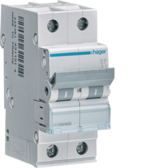 Hager MCN250 Μικροαυτόματη ασφάλεια 2P 50 A C 6 kA